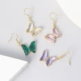 thumbnail image 2 of Dangle Drop Earrings Butterfly: Fake Crystal Charm Earrings Pierced Earrings, 2 of 4