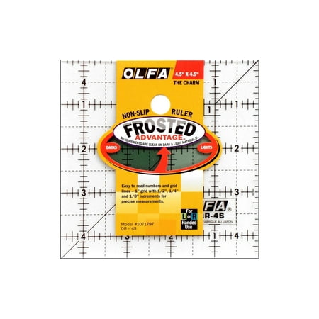 UPC: 0091511300888 | Olfa Acrylic Ruler Frosted 4.5×4.5 Square