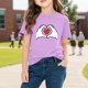 thumbnail image 4 of Blusas y camisas de manga corta con cuello redondo para niños y niñas, camisetas gráficas de manga corta, blusas con estampados bonitos para la temporada escolar., 4 of 8