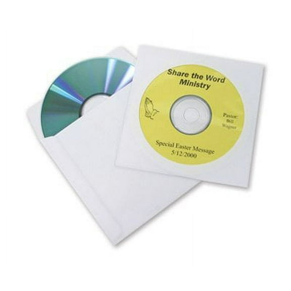 Kingdom CD DVD EconoSleeve with Window - White, 100 Count
