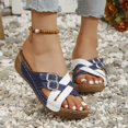 thumbnail image 4 of HNMKIU Women Sandals Casual Strap Slide Style Open Toe Design Comfortable Slippers for Women Indoor Outdoor Relaxation Lightweight Summer Shoes Blue,7, 4 of 8