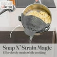 thumbnail image 2 of Collapsible Colander - Clip-On Strainer for Pots and Pans, Cool Kitchen Gadgets - Essential Kitchen Finds and Cooking Tool - Easy to Use, Space-Saving Design, Green, 2 of 8
