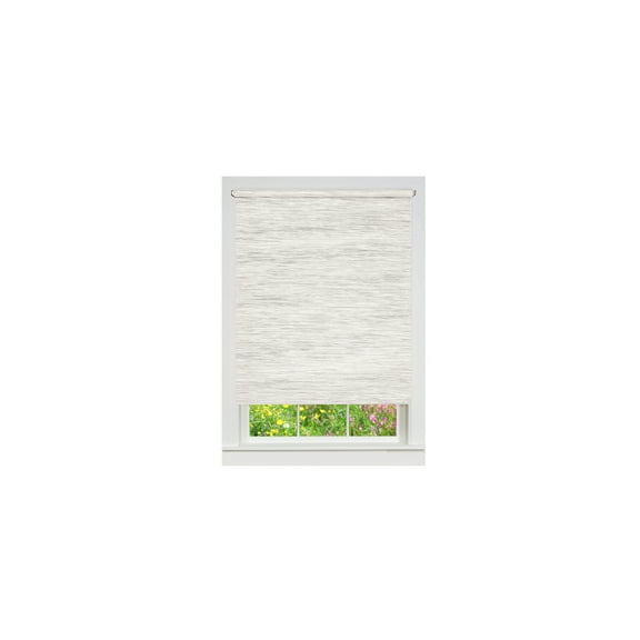 HomeStock Lakeside Living Jute Shade 55x72 - Silver Grey, Light Filtering Cordless Jute-like Paper Fiber Shade, Suitable for Any Window Size