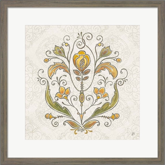 Great Art Now Mediterranean Flair V Neutral by Daphne Brissonnet, Framed Wall Art, 17W x 17H