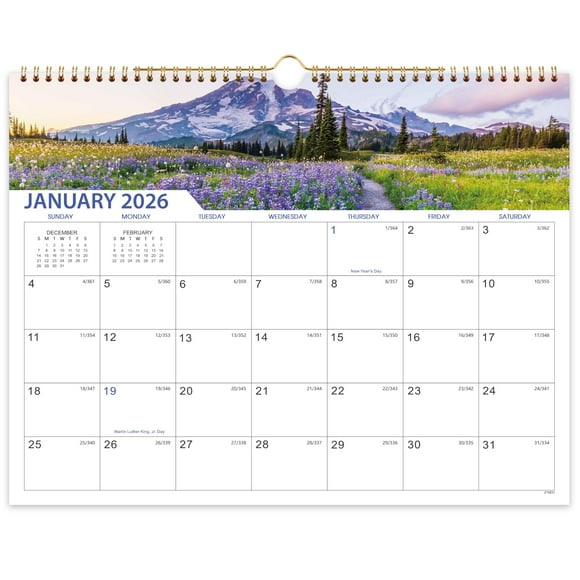 Calendario MaaiBok 2026-2027, papel de pared, 18 meses, 15 x 29 cm de grosor