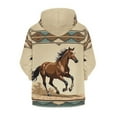 thumbnail image 2 of Uourmeti Tribal Horse Girls Casual Zip Up Hoodie Long Sleeve Lightweight with Pockets Trendy Fall Jacket Teens Size 14-16, 2 of 7
