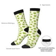thumbnail image 4 of Susaid Green Frog Print Men's Moisture Wicking Cushioned Crew Work Boot Socks Suitable for Size 36-45, 4 of 6