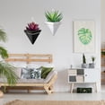 thumbnail image 5 of 2Pcs Nordic Ceramic Wall Planter Triangular Mini Succulent Planter Hanging Planter Modern Wall Decor, 5 of 5