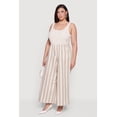 thumbnail image 2 of Women's Plus Size Sleeveless Striped Ribbed Knit Jumpsuit, 2 of 3