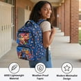 thumbnail image 4 of Yuyamidu Football Backpack for Boys 8-12 17 Inch Lightweight 3rd-6th Grade School Bag Large Capacity Waterproof Multi-Pocket Bookbag with Padded Straps Back to School, 4 of 8