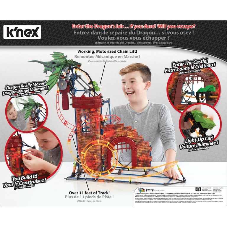 K'NEX Dragon's Revenge Roller Coaster Construction Set, 578 Parts
