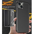 thumbnail image 5 of for iPhone 15 Case [Shockproof] [Dropproof] [Tempered Glass Screen Protector ],Heavy Duty Protection Phone Case Cover for Apple iPhone 15 6.1 inch (Black -3in1), 5 of 8