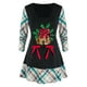 thumbnail image 1 of Más el tamaño de Navidad Lentejuelas Campanas tela escocesa camiseta Rosegal Mangas largas de talla grande, 1 of 5