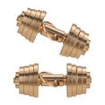 thumbnail image 4 of 2 colgantes con mancuernas: collar y llavero con colgante de mancuernas y barra de latón para hombres y entusiastas del gimnasio., 4 of 6