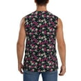 thumbnail image 4 of Haiem Men's Daisies Flowers Print Tank Tops Summer Sleeveless Cut Off Workout T-Shirts Fitness Vest Athletic Undershirts-Medium, 4 of 8