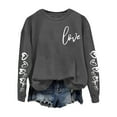 thumbnail image 2 of Valentine's Day Casual Womens Sweatshirts Crewneck Long Sleeve Tops Oversized Pullover Sweatshirt for Women, 2 of 4