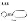 thumbnail image 3 of 100 unids/pack de acero inoxidable giratorio gancho de presión señuelo conector accesorios de pesca (32mm), 3 of 3