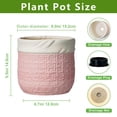 thumbnail image 3 of Ordivic 6 Inch Pink Ceramic Planter with Drainage Hole – Small Round Flower Pot for Succulents, Orchids, Indoor Outdoor, Boho Home Decor, Gift for Plant Lover, 3 of 7