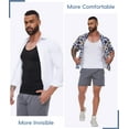 thumbnail image 6 of MANIFIQUE 2 Packs Gynecomastia Compression Shirts for Men - Sleeveless Slimming Undershirts Tummy Control and Body Shaper Tank Top, 6 of 7