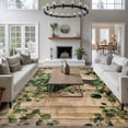 thumbnail image 3 of Large Area Rugs for Living Room Bedroom, Sage Green Black Women 8'x10' Rug Washable Carpet Runner Indoor Outdoor, Spring Eucalyptus Brown Wooden Non Slip Floor Mats Rug for Kitchen, Patio, 3 of 8