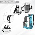 thumbnail image 6 of FKELYI Cartoon Sea Horse Print Clear Backpack for Girls & Boys 17 Inch Kids Backpacks Transprent School Book Bag with Multi-Pockets Casual Daypack for Elementary, 6 of 7