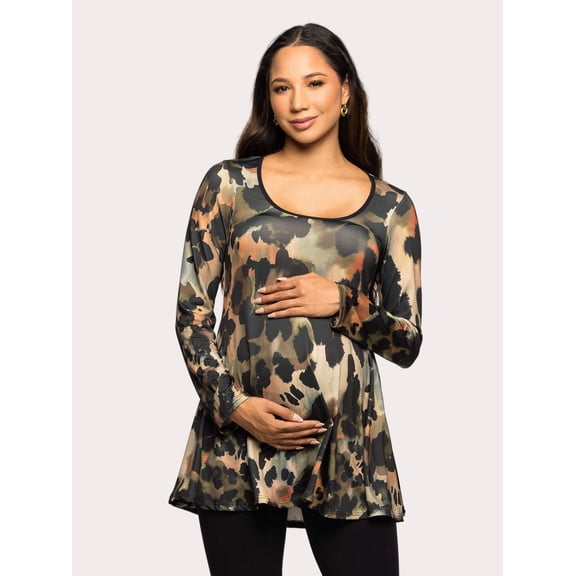 Maternity Animal Long Sleeve Swing Top