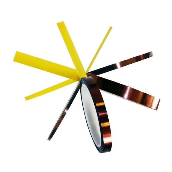 Tapes Master 1/4, 3/8", 1/2", 1" x 36 Yds 1 Mil Kapton Tape – Polyimide High Temperature Tape with Silicone Adhesive…