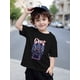 thumbnail image 1 of Kids' T-Shirt with Ghost Band Dark Royalty Graphic Print, Casual Short-Sleeve Tee for Boys, 1 of 6
