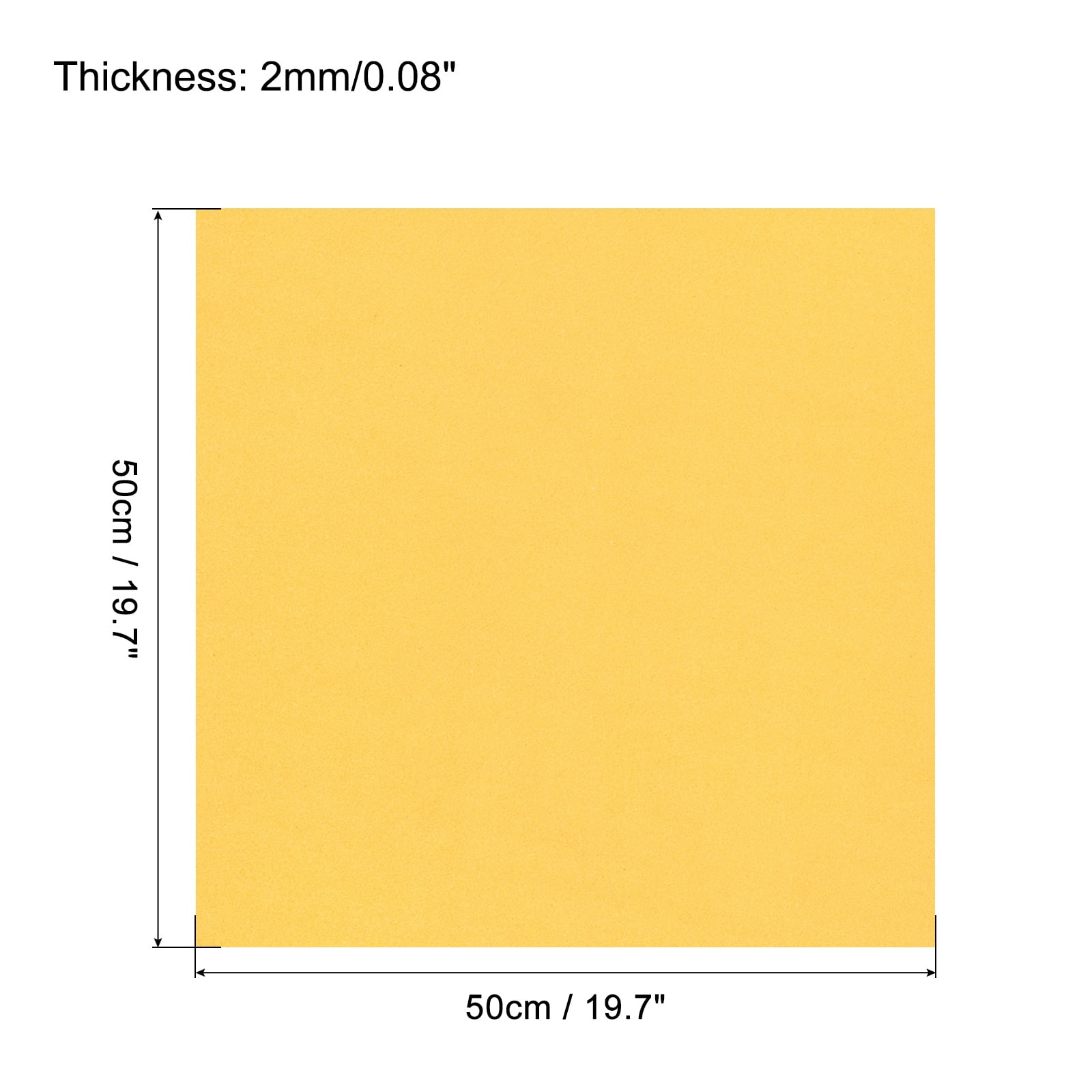 Uxcell EVA Foam Sheets Gold 19.7 Inch x 19.7 Inch 2mm Thick Crafts Foam Sheets for Costumes, Arts and Crafts Projects Pack of 5