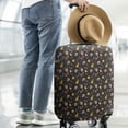 thumbnail image 2 of Black Skull Pineapple Flower Pattern Luggage Cover Fashion Suitcase Cover Baggage Covers Fit 25-28 Inch Luggage (Go Travel), 2 of 5