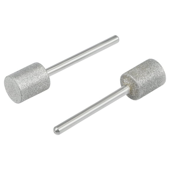 Diamond Mounted Points 10mm Head 1/8 Inch Shank Grinding Rotary Tools 2Pcs