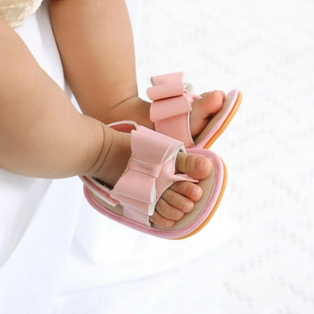 

Summer butterfly-knot Baby girl Shoes Soft-soled Toddler Shoess Toddler Kids Nursery School First Walkers PU Shoes