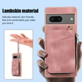 thumbnail image 5 of ELEHOLD for Google Pixel 7 Pro,Luxury Zipper Wallet Case with Card Slots Zipper Pocket Kickstand Function Wriststrap Crossbody Shoulder Strap Shockproof Purse Case,pink, 5 of 7