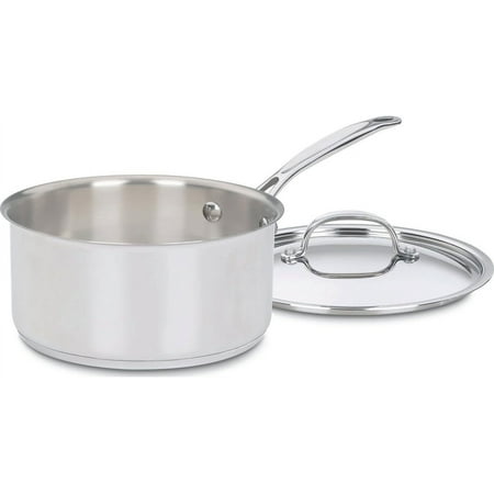 Visualz Saucepan w/Cover, Chef's-Classic Stainless Steel Cookware Collection, 3-Quart, 7193-20