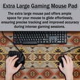 thumbnail image 4 of Gaming Mouse Pads Geometric Large Desk Pad Keyboard Pad Mousepad XXL Non-Slip Rubber Base Waterproof with Stitched Edges 35.4" X 15.7" for Game Office, American Navajo Style Aztec, 4 of 6