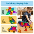 thumbnail image 3 of PICASSO-TILES Magnetic Tiles for Kids, 82PCS Construction STEM Building Blocks Educational Toy, 3 of 9