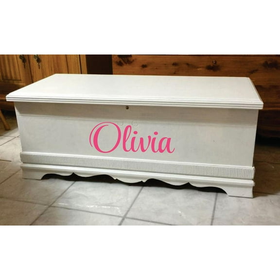 Personalized Name Vinyl Decal Sticker Custom Initial Wall Art Personalization Decor Text Lettering Baby Girl Nursery Room Bedroom 6 X 15 Inches