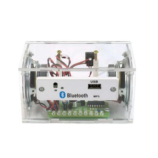 Cateissary Kit de altavoces DIY para entusiastas de la fabricación de altavoces, Kit de fabricación de altavoces Bluetooth, práctica de Cables de audio/vídeo Repuestos + carcasa