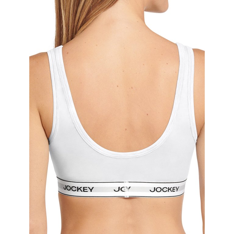 Jockey® Essentials Women's Cotton Stretch Scoop Bralette, Wirefree Comfort  Bra, Sizes Small-3XL, 5691 