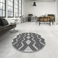 thumbnail image 3 of Ahgly Company Indoor Square Patterned Gray Cloud Gray Area Rugs, 4' Square, 3 of 6