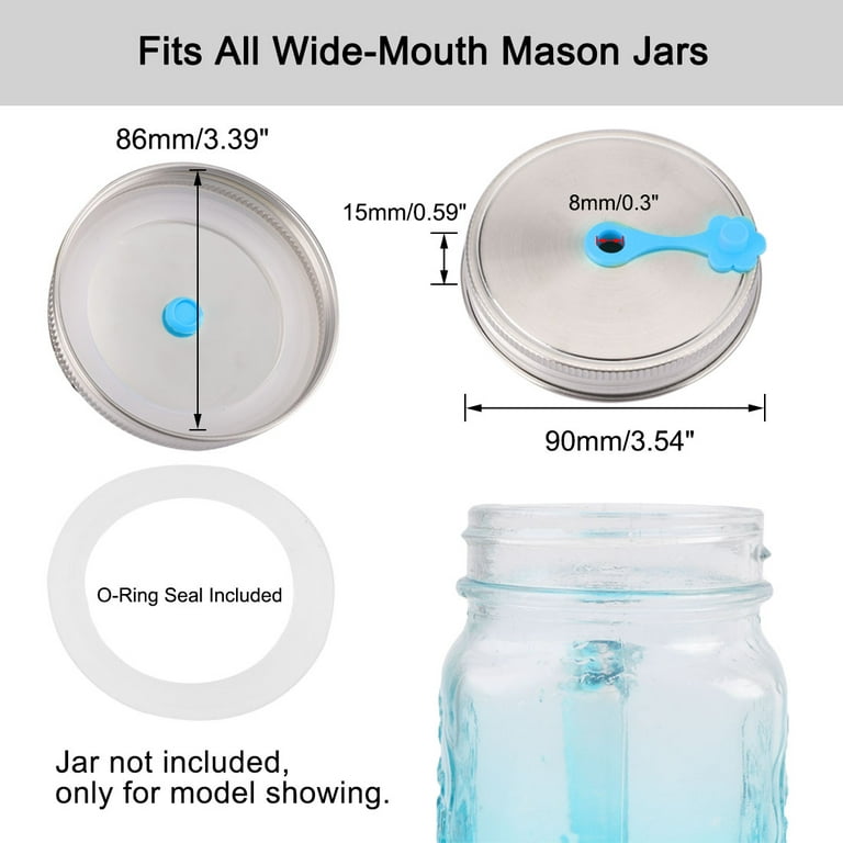 Mason Jars: Stainless Lids & Glass Straws