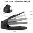 thumbnail image 2 of 10 Pieces Adjustable Shoe Racks, Shoe Stacker / Shoe Holder Set, 3 Height Adjustable, Space-Saving, Non-Slip, Black Plastic, 2 of 3