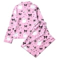 thumbnail image 7 of CONZONE Halloween Big Girls Pajamas Graphic Pjs Set Hallowmas Jammies Long Sleeve Button Down Shirts Pants 2 Piece Sleepwear Loungewear for Kids, 7 of 7