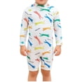 thumbnail image 6 of ATAIKU 0-4T Baby Boys Cheetah One Piece Swimsuit Rash Guard Suits Toddler Long Sleeve Swimwear Kids UPF 50+ Zipper Bathing Suit, 6 of 10