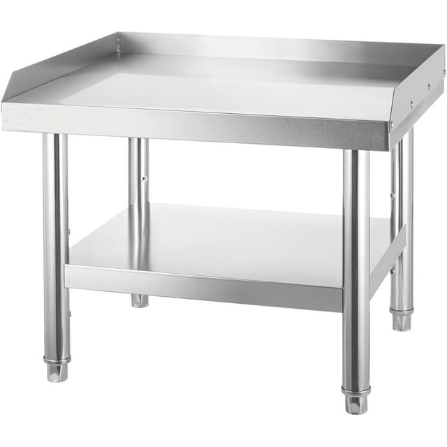 Support de Gril pour Équipement en Acier Inoxydable, Table de Gril 36 x 30 x 24 Pouces avec Tablette Inférieure de Rangement Ajustable, Support d'Équipement Table de Gril, pour Hôtel, Maison, Restaurant Commercial Cuisine