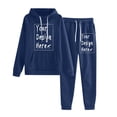 thumbnail image 3 of Womens 2 Piece Sweatsuits Trendy Loose Long Sleeve Drawstring Solid Hoodies with Pants Fall Fashion Lounge Athletic Jogger Sets, 3 of 3