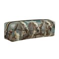 thumbnail image 1 of Balery Roman Chariot Horse Race Estuche de Lápices de Cuero Impreso, Estuche para Suministros de Arte, Estuche de Lápices con Cremallera, Estuche de Almacenamiento de Papelería, 1 of 7