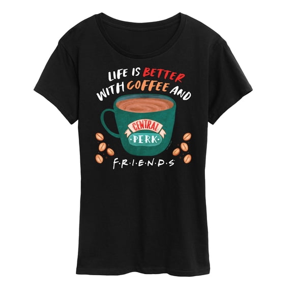 Friends - Life is Better With Coffee and Friends - Women's Short Sleeve Graphic T-Shirt