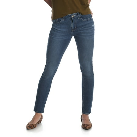 Low Rise Embroidered Stretch Jeans - Women's Slender Stretch Skinny Jean