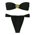 thumbnail image 3 of Xmyrz Women Swimsuits Two Piece Tankinis Split Beachwear Solid Tube Strapless Backless Women's Bathing Suits Cute Bikinis, 3 of 4